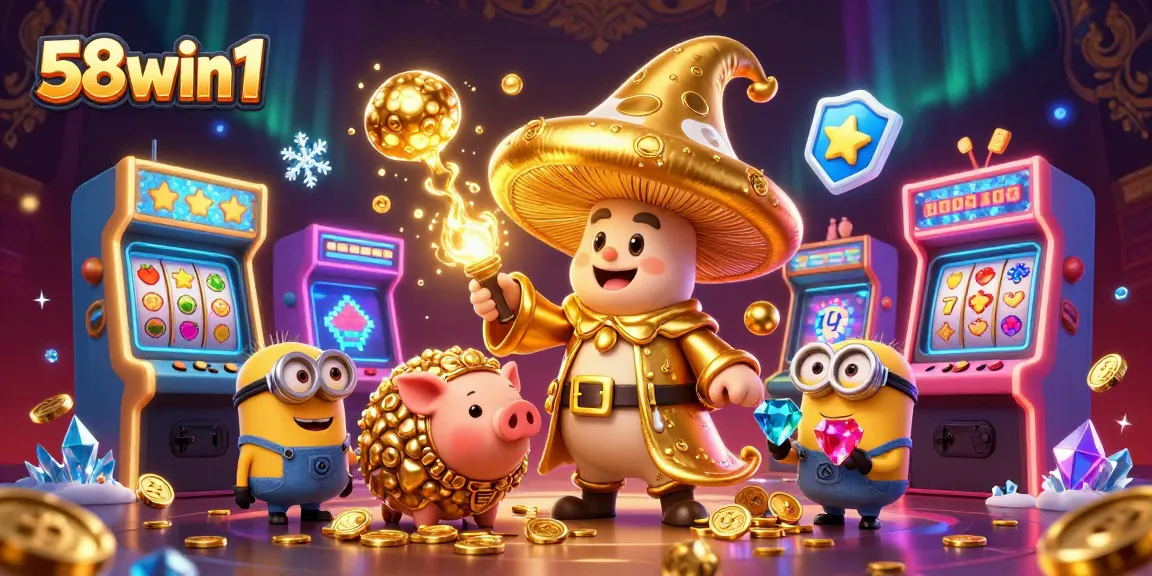 Engage with 58win1's magical gaming world filled with treasures and slot excitement.