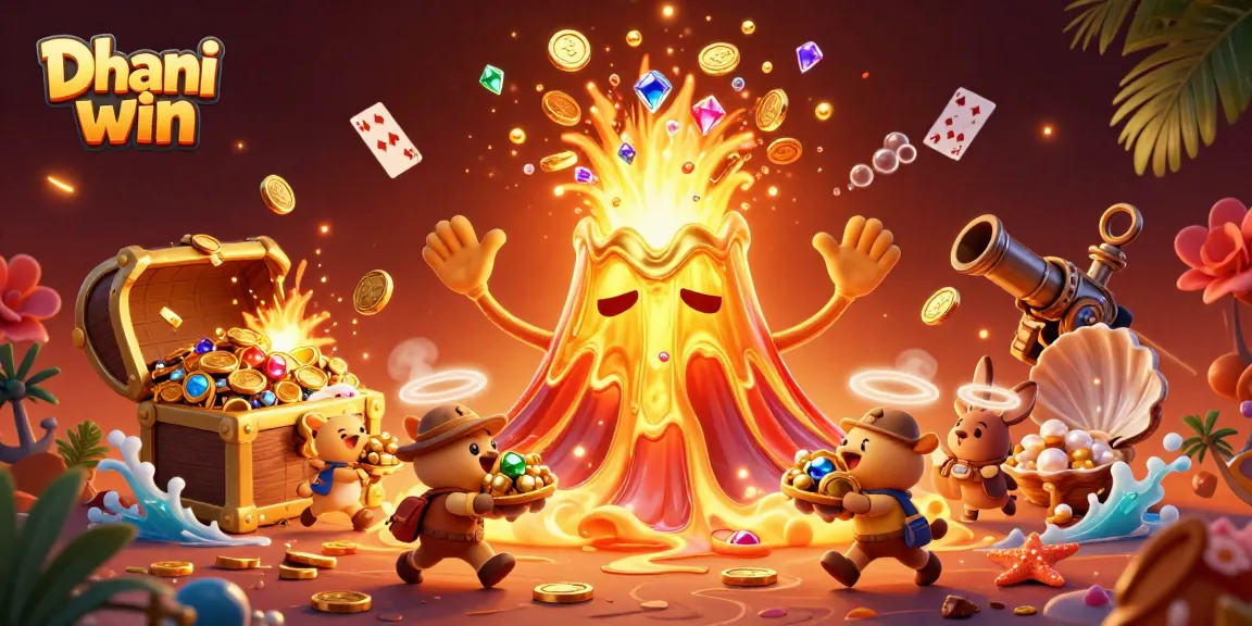 Dhani win offers exciting gameplay as a golden volcano erupts with treasures and prizes.