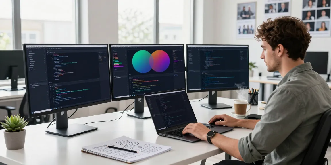 Developer demonstrating instant indexing strategies in a modern workspace.