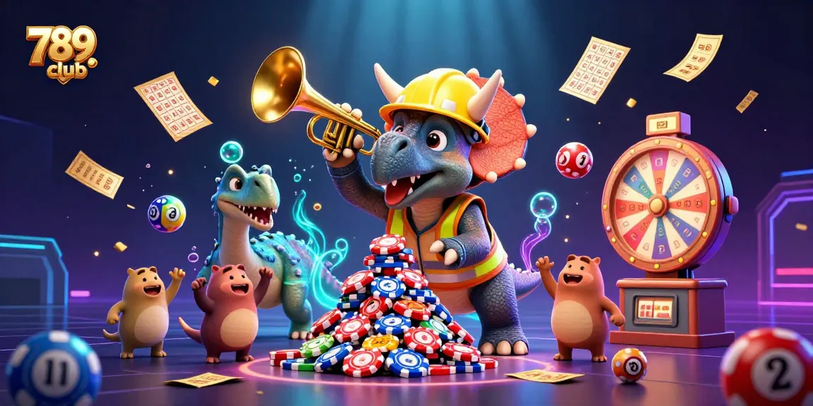 Win big at 789club with vibrant games and dynamic action, celebrating in a colorful casino