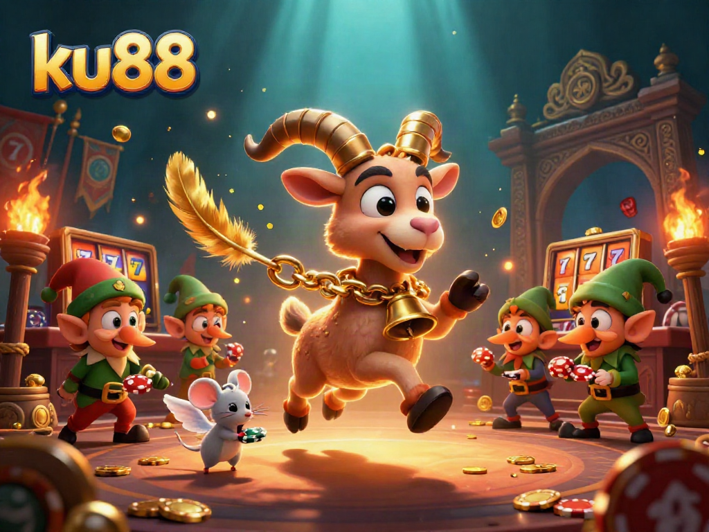 Join the chaotic fun at ku88 casino with Krampus, angel mouse, and mischievous gremlins.