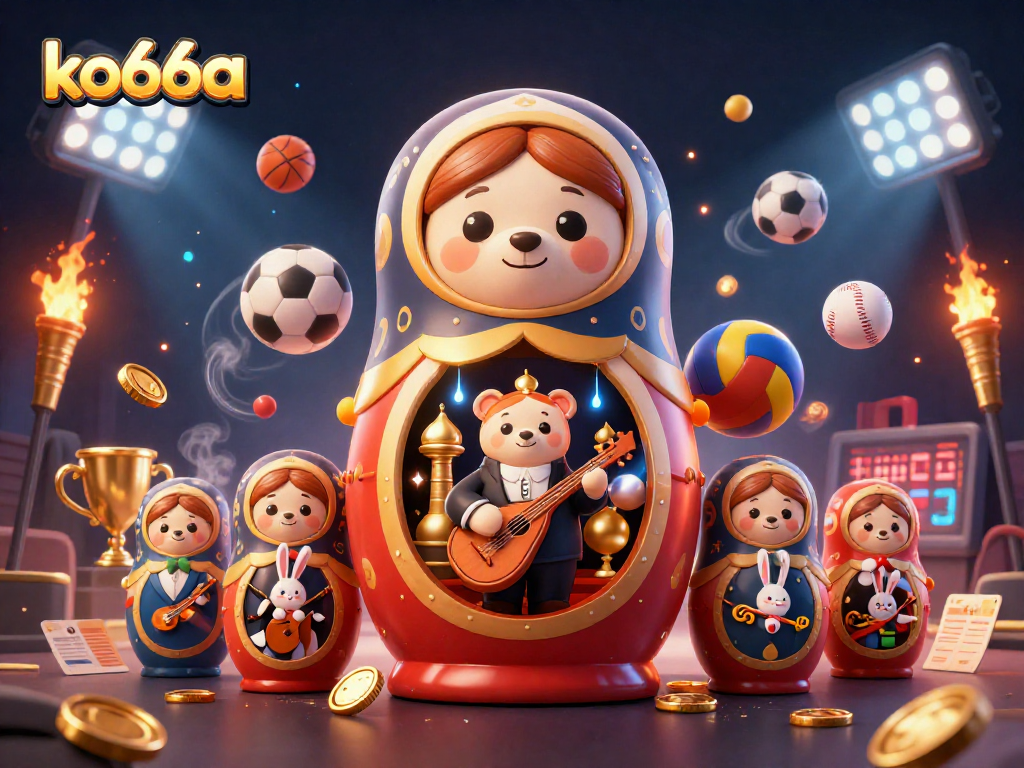 Experience winning strategies at ko66a with a vibrant casino scene filled with dynamic sports elements and charming characters.
