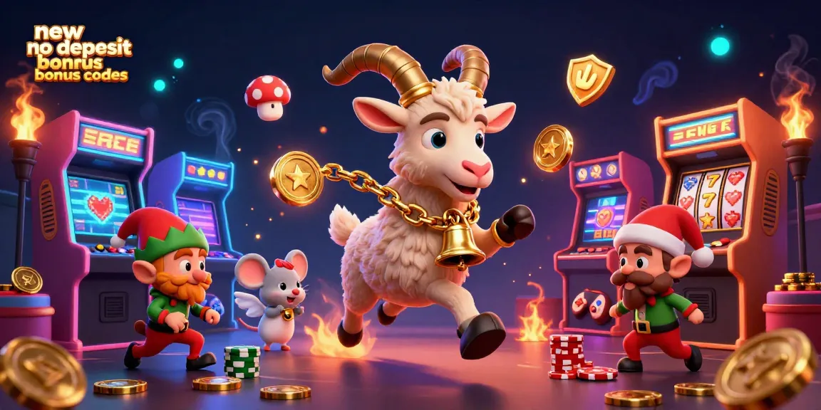 Experience excitement with new no deposit bonus codes while playful characters enjoy a vibrant casino setting.