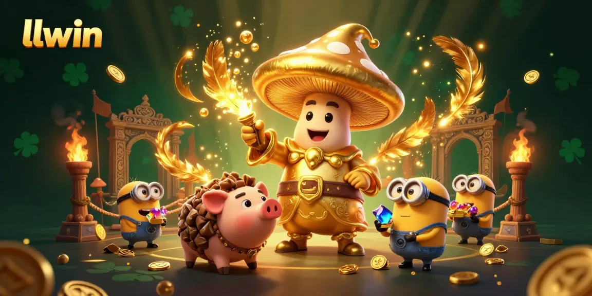 Engage in fantastic jackpots at llwin with a magical golden mushroom wizard and treasure!